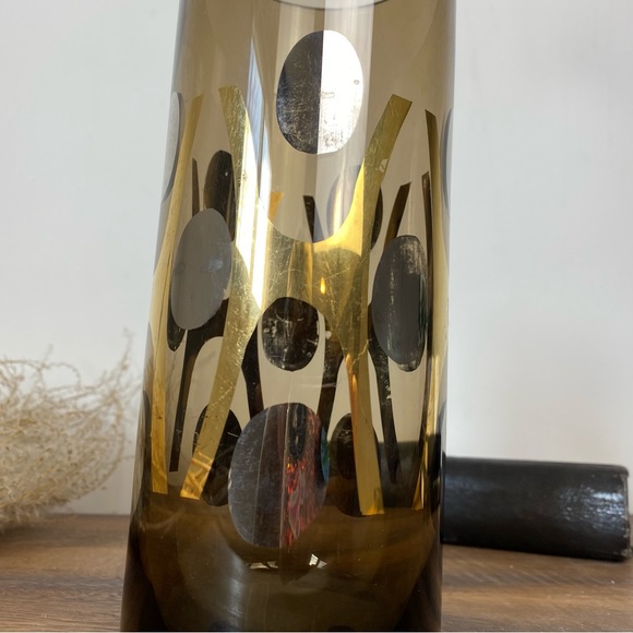 Smoked Glass Modernist Style Vase - Picture 4 of 10